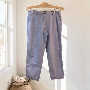 Talbot’s Women’s Relaxed Chino Pants Ankle Length Blue 100% Cotton Sz 8 NWT